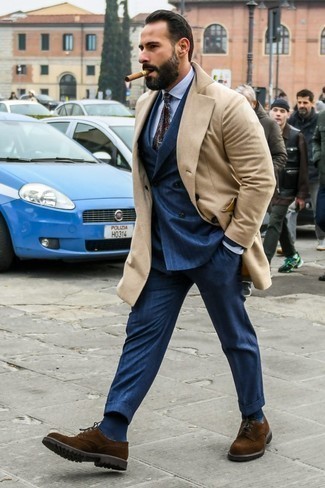 Comment porter des chaussures brogues en daim marron quand il fait froid