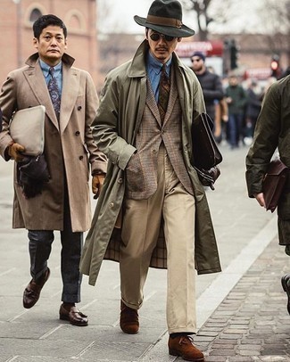 Comment porter des chaussures brogues en daim marron en été