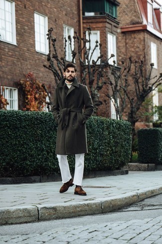 Comment porter des chaussures brogues en daim marron quand il fait froid