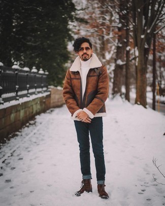 Comment porter des lunettes de soleil marron en hiver