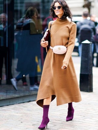 Comment porter une robe-pull marron