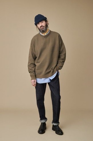 Comment porter un sweat-shirt marron quand il fait chaud