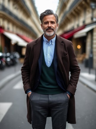 Comment porter une veste en laine marron pour un style chic decontractés quand il fait froid