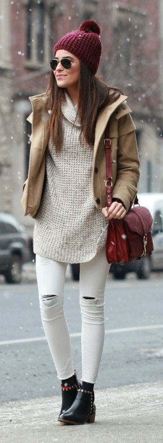 Comment porter un bonnet bordeaux