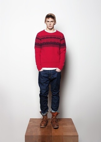 Comment porter un pull bordeaux pour un style decontractés
