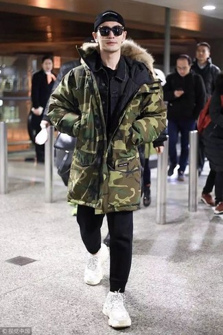 Comment porter une parka camouflage