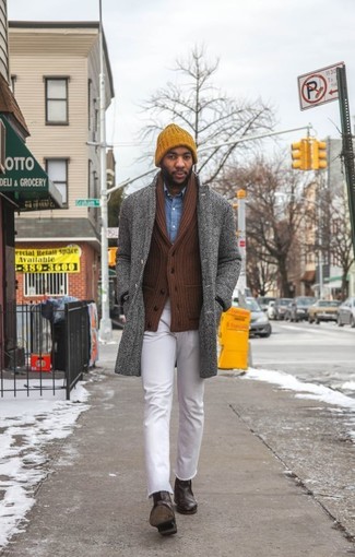 Comment porter un cardigan en hiver