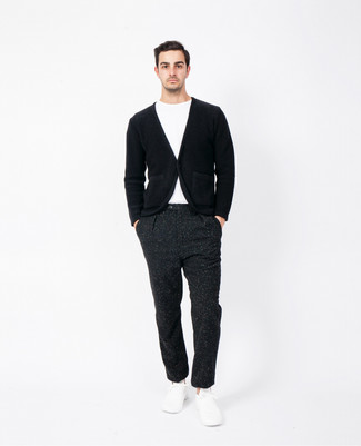 Pantalon de costume en laine noir Hugo Boss