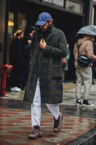 Comment porter un pardessus écossais gris foncé