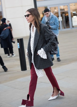 Comment porter un blazer en laine écossais gris foncé