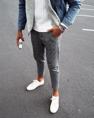 Comment porter un pantalon à carreaux au printemps