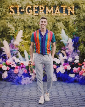 Chemise à manches courtes à rayures verticales multicolore Polo Ralph Lauren