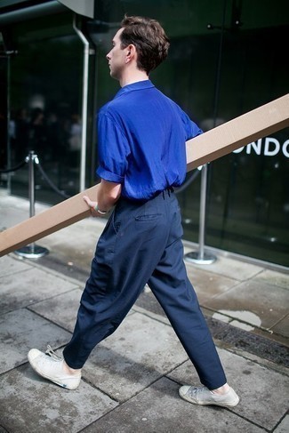 Pantalon chino bleu marine Burton Menswear