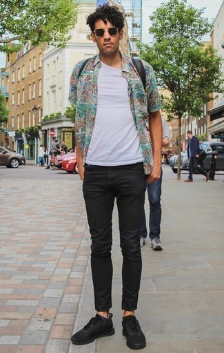 Chemise à manches courtes imprimée multicolore Givenchy