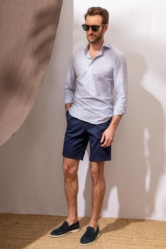 Short bleu marine Scotch & Soda