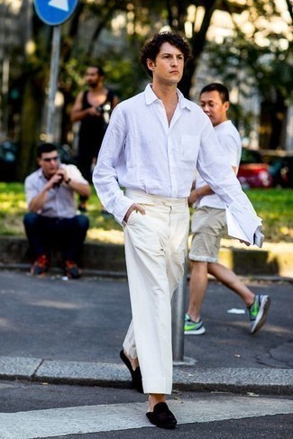 Chemise à manches longues blanche Alexander McQueen