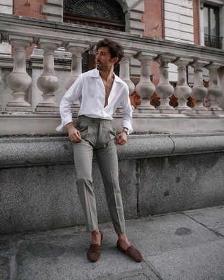 Chemise à manches longues blanche Gianni Ferrucci