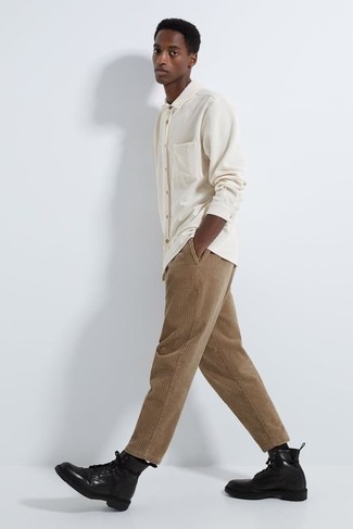 Pantalon chino en velours côtelé marron clair Polo Ralph Lauren