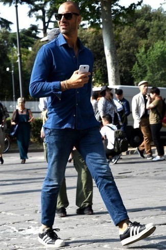 Chemise à manches longues bleue Polo Ralph Lauren