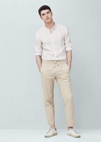 Pantalon chino beige Saint Laurent