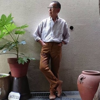 Chemise à manches longues à carreaux blanche et noire Junya Watanabe