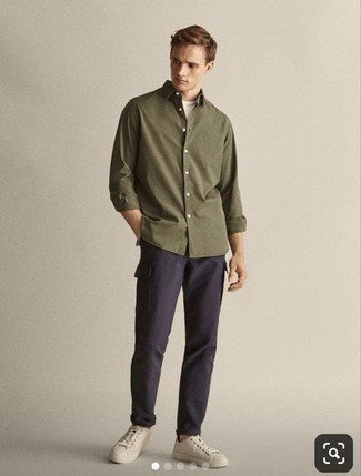 Chemise à manches longues olive Dickies