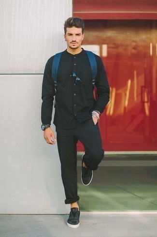 Chemise à manches longues noire Alexander Wang