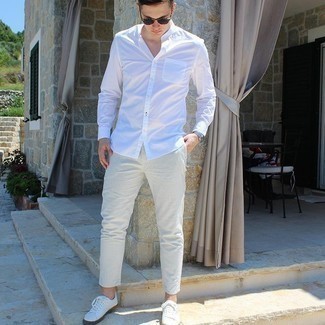Chemise à manches longues blanche Salvatore Ferragamo