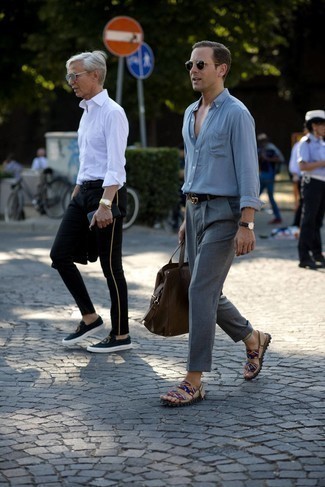 Chemise à manches longues grise Calvin Klein Jeans