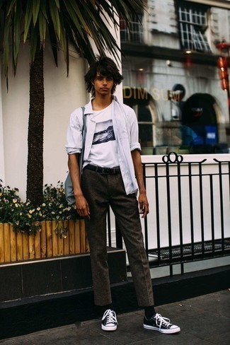 Pantalon chino en laine marron foncé Givenchy