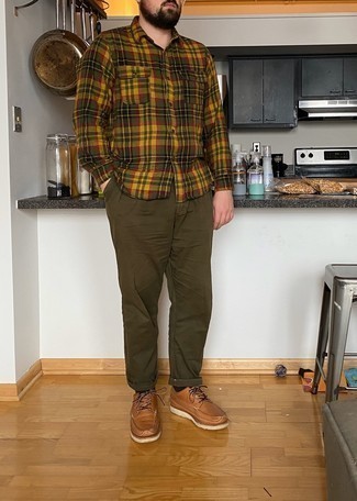 Chemise à manches longues écossaise vert foncé MACKINTOSH
