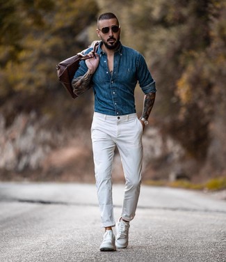 Chemise en jean bleue Valentino Garavani