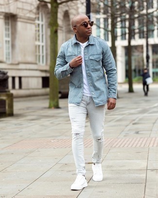 Chemise en jean bleu clair Off-White