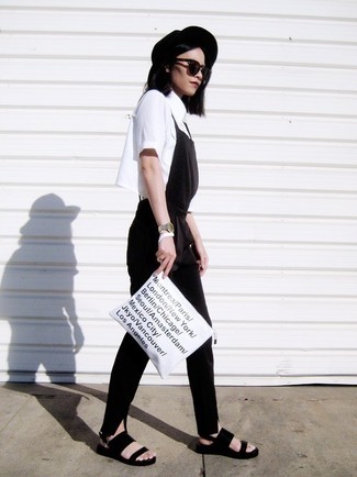 Pochette en cuir imprimée blanche et noire Calvin Klein 205W39nyc