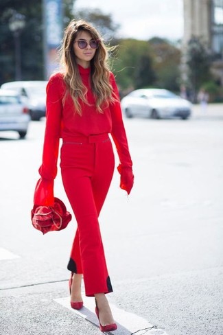 Lunettes de soleil rouges Dolce & Gabbana