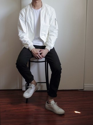 Comment porter un blouson aviateur transparent