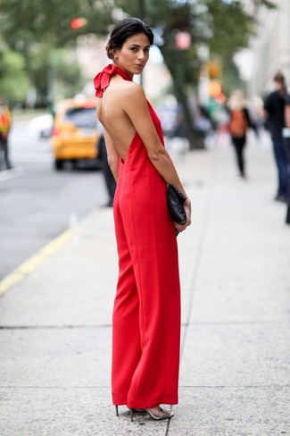 Combinaison pantalon rouge Elie Saab