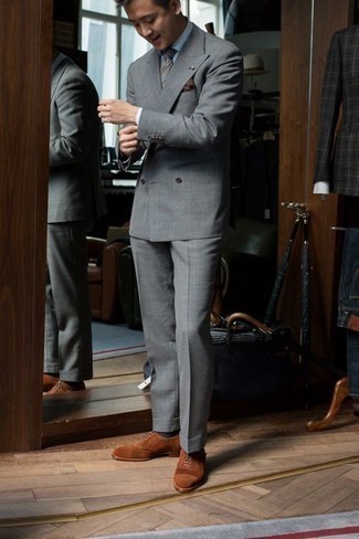 Cravate à rayures horizontales grise Gucci