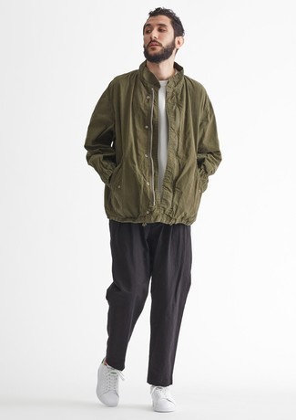Coupe-vent olive The North Face