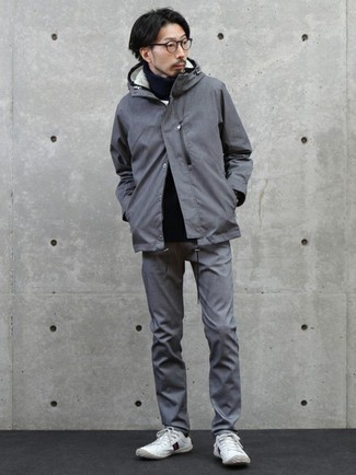 Coupe-vent gris Thom Browne