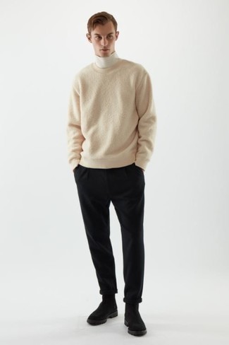 Comment porter un pull à col rond avec un pull à col roulé