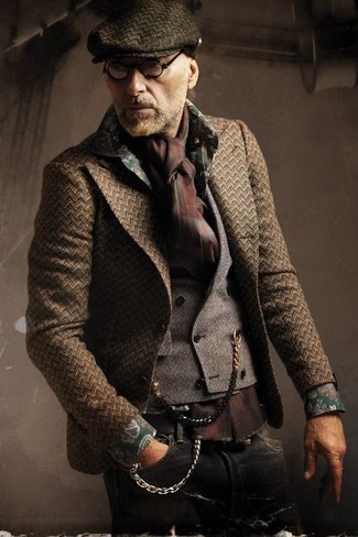 Comment porter un blazer marron foncé quand il fait frais