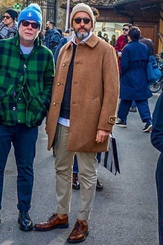 Comment porter des chaussures brogues marron foncé quand il fait froid après 40 ans