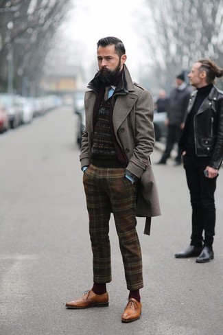 Comment porter des chaussures brogues marron foncé quand il fait froid