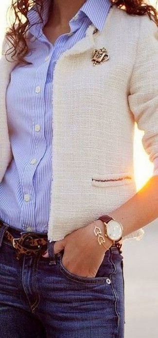 Comment porter une montre en cuir marron foncé