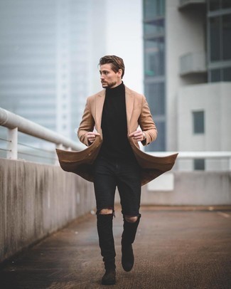 Comment porter des bottines chelsea en daim marron foncé