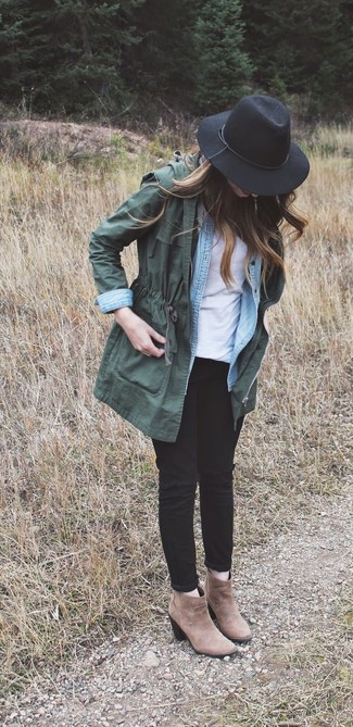 Comment porter des vêtements de dessus vert foncé