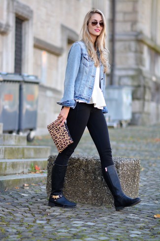 Comment porter une veste en jean avec des leggings