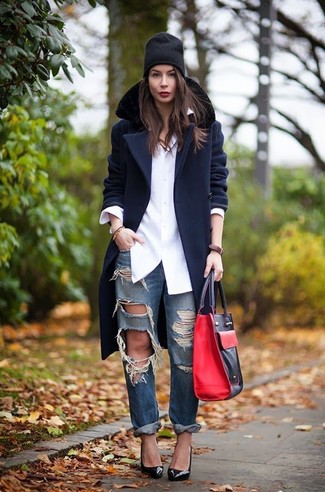 Comment porter un manteau à col fourrure