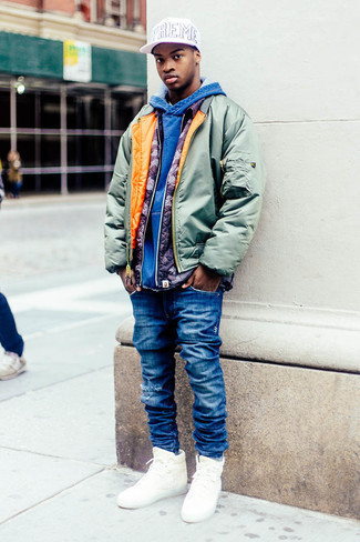 Comment porter un blouson aviateur vert